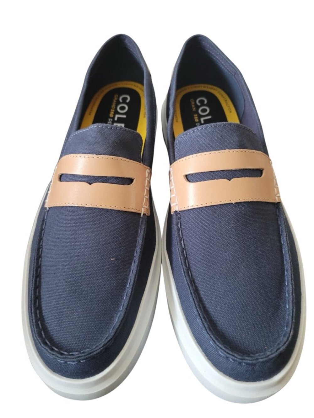 Cole Haan Men's GrandPro Rally Canvas Penny Loafers - Vintage Indigo Canvas NWOB